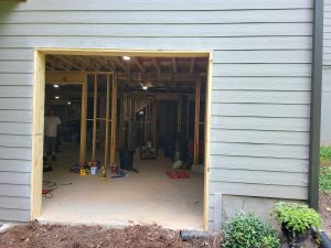 Working on an garage installation in Jefferson, Ga. 