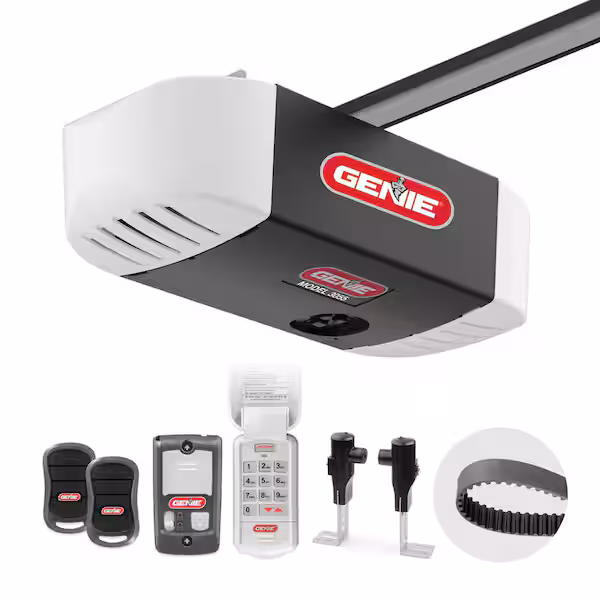 Genie 3/4 HP garage door opener with 2 remotes and keypad